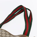 GUCCI GG Supreme Web Sherry Line Tote Bag PVC Beige Gold 39 02 003 Auth gh1349-8