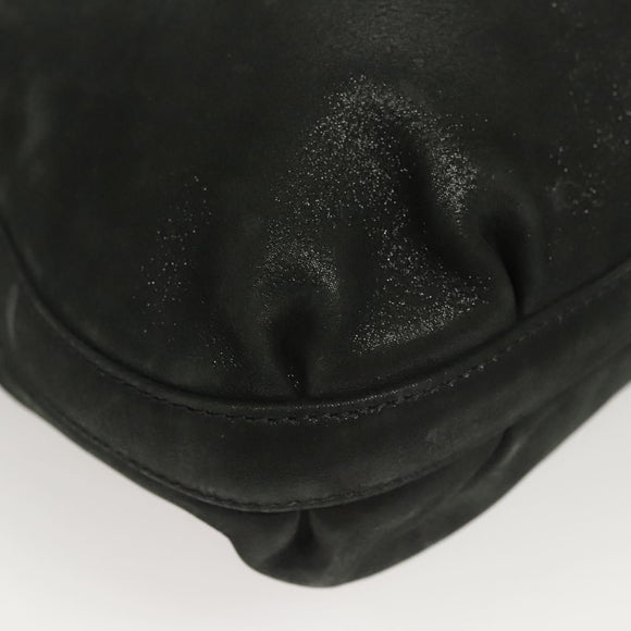 FENDI Tote Bag Leather Black Gold Auth gh135