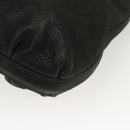 FENDI Tote Bag Leather Black Gold Auth gh135-11