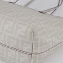 FENDI Zucca Canvas Tote Bag White Gold Auth gh1350-14