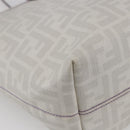 FENDI Zucca Canvas Tote Bag White Gold Auth gh1350-15