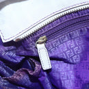 FENDI Zucca Canvas Tote Bag White Gold Auth gh1350-18