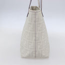 FENDI Zucca Canvas Tote Bag White Gold Auth gh1350-3