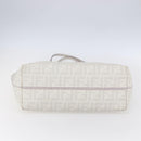 FENDI Zucca Canvas Tote Bag White Gold Auth gh1350-5