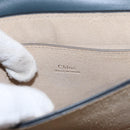 Chloe Fay Shoulder Bag Suede Leather Green Gold Auth gh1351-20