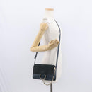 Chloe Fay Shoulder Bag Suede Leather Green Gold Auth gh1351-25