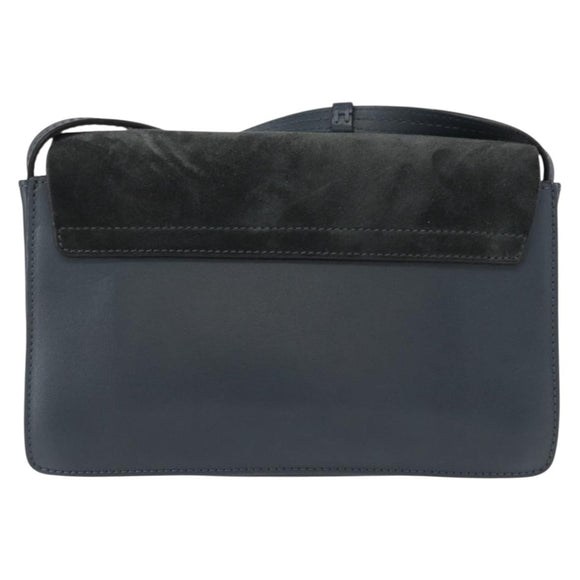 Chloe Fay Shoulder Bag Suede Leather Green Gold Auth gh1351