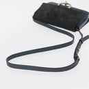 Chloe Fay Shoulder Bag Suede Leather Green Gold Auth gh1351-7
