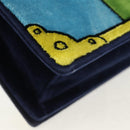 PRADA Kaye Shoulder Bag Velor Blue Gold Auth gh1354M-17