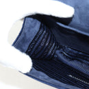 PRADA Kaye Shoulder Bag Velor Blue Gold Auth gh1354M-22