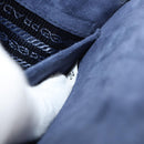 PRADA Kaye Shoulder Bag Velor Blue Gold Auth gh1354M-11