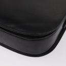 CELINE Horse Carriage Shoulder Bag Leather Black Gold Auth gh1357-16