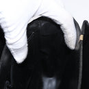 CELINE Horse Carriage Shoulder Bag Leather Black Gold Auth gh1357-19