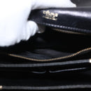 CELINE Horse Carriage Shoulder Bag Leather Black Gold Auth gh1357-12