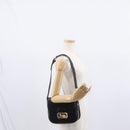 CELINE Horse Carriage Shoulder Bag Leather Black Gold Auth gh1357-23