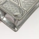 Christian Dior Chain Diomara Shoulder Bag Enamel Silver Auth gh136-12