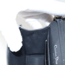 Christian Dior Chain Diomara Shoulder Bag Enamel Silver Auth gh136-19