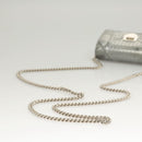 Christian Dior Chain Diomara Shoulder Bag Enamel Silver Auth gh136-7