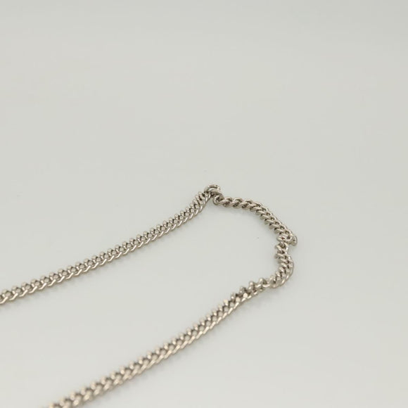 Christian Dior Chain Diomara Shoulder Bag Enamel Silver Auth gh136