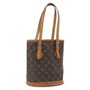 LOUIS VUITTON Monogram Bucket PM Shoulder Bag M42238 LV Auth gh1364-1
