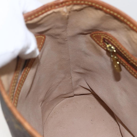 LOUIS VUITTON Monogram Bucket PM Shoulder Bag M42238 LV Auth gh1364