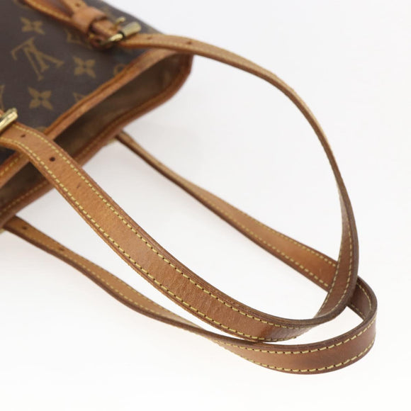 LOUIS VUITTON Monogram Bucket PM Shoulder Bag M42238 LV Auth gh1364