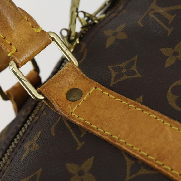 LOUIS VUITTON Monogram Keepall Bandouliere 55 Boston Bag M41414 LV Auth gh1365