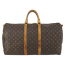 LOUIS VUITTON Monogram Keepall Bandouliere 55 Boston Bag M41414 LV Auth gh1365-13