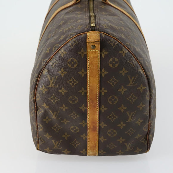 LOUIS VUITTON Monogram Keepall Bandouliere 55 Boston Bag M41414 LV Auth gh1365