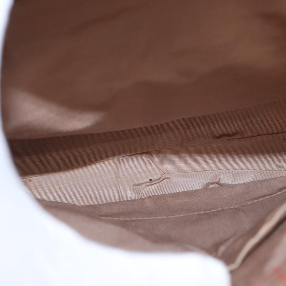 BURBERRY Nova Check Tote Bag Canvas Leather Beige Red gold Auth gh1367