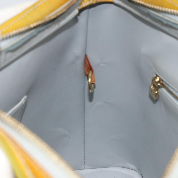 LOUIS VUITTON Monogram Vernis Houston Hand Bag Gris M91053 LV Auth gh1369