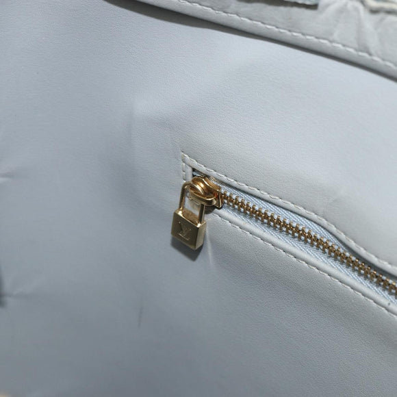 LOUIS VUITTON Monogram Vernis Houston Hand Bag Gris M91053 LV Auth gh1369