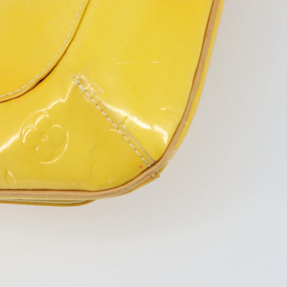 LOUIS VUITTON Monogram Vernis Thompson Street Bag Lime Yellow M91071 Auth gh1370