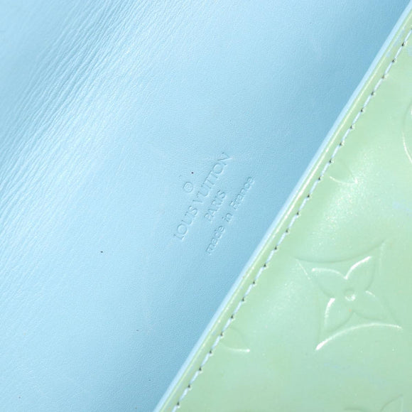 LOUIS VUITTON Monogram Vernis Thompson Street Bag Baby Blue M91009 Auth gh1371