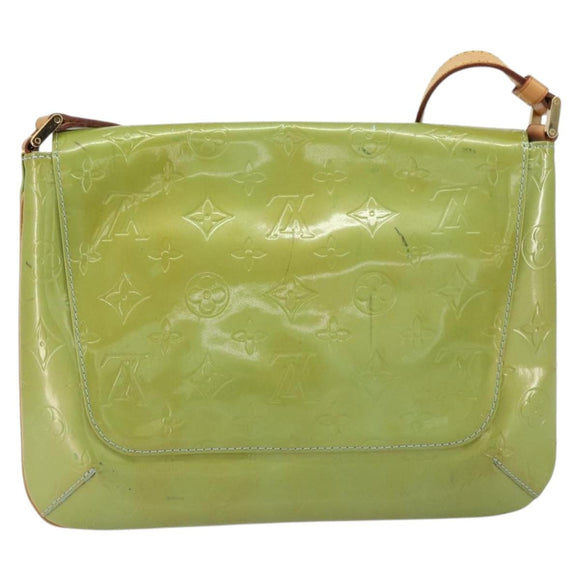 LOUIS VUITTON Monogram Vernis Thompson Street Bag Baby Blue M91009 Auth gh1371