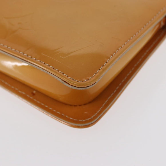 LOUIS VUITTON Monogram Vernis Lexington Etui Beige M91010 LV Auth gh1374