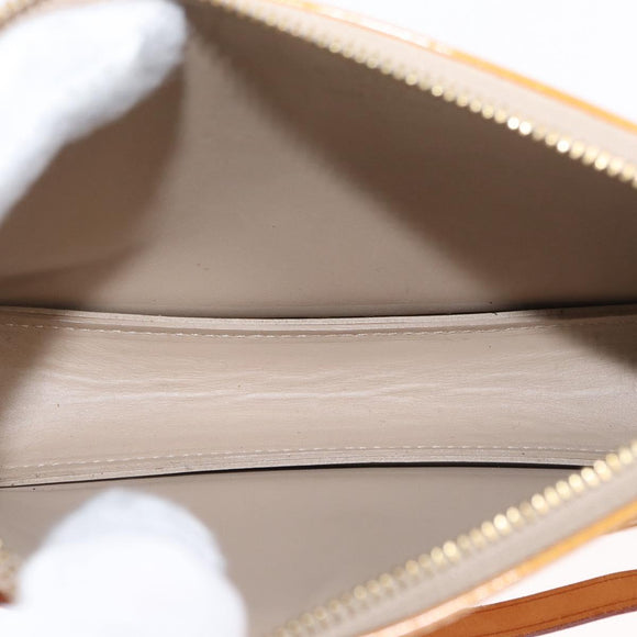 LOUIS VUITTON Monogram Vernis Lexington Etui Beige M91010 LV Auth gh1374