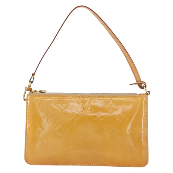 LOUIS VUITTON Monogram Vernis Lexington Etui Beige M91010 LV Auth gh1374