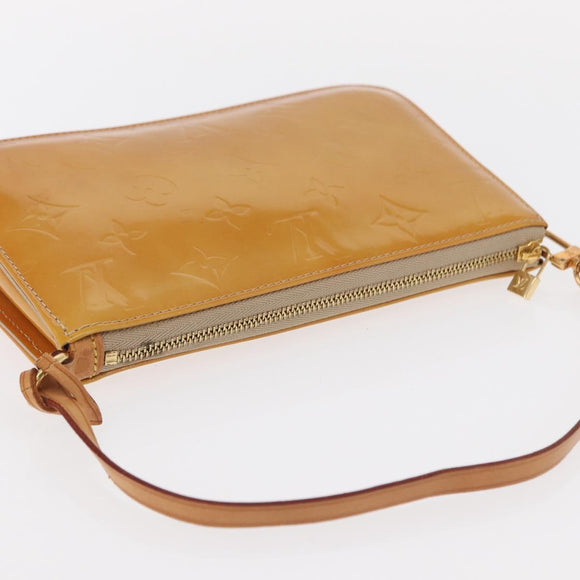LOUIS VUITTON Monogram Vernis Lexington Etui Beige M91010 LV Auth gh1374