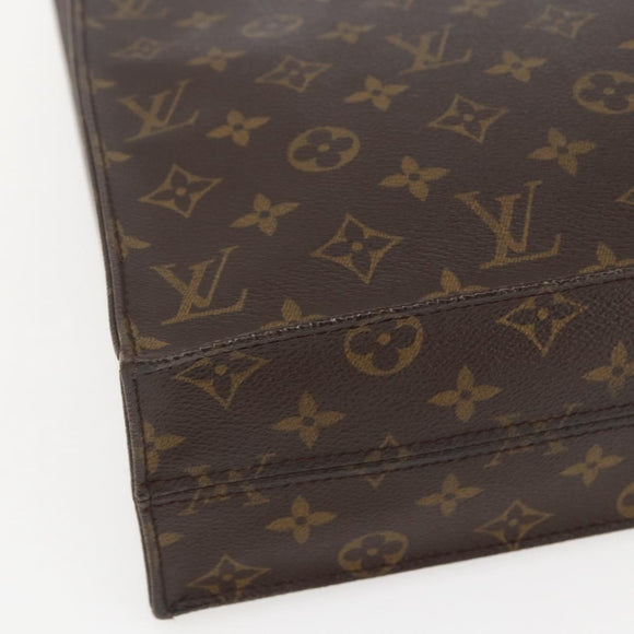 LOUIS VUITTON Monogram Sac Plat Hand Bag M51140 LV Auth gh1375