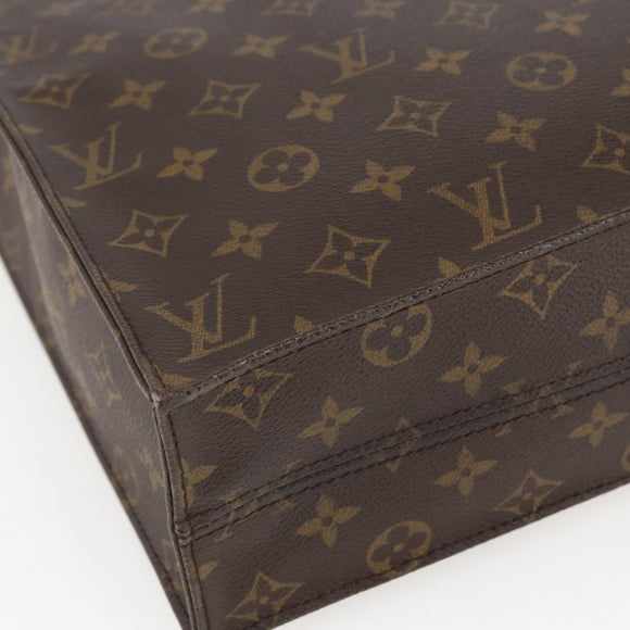 LOUIS VUITTON Monogram Sac Plat Hand Bag M51140 LV Auth gh1375