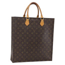 LOUIS VUITTON Monogram Sac Plat Hand Bag M51140 LV Auth gh1375-1