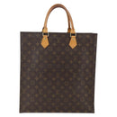 LOUIS VUITTON Monogram Sac Plat Hand Bag M51140 LV Auth gh1375-2