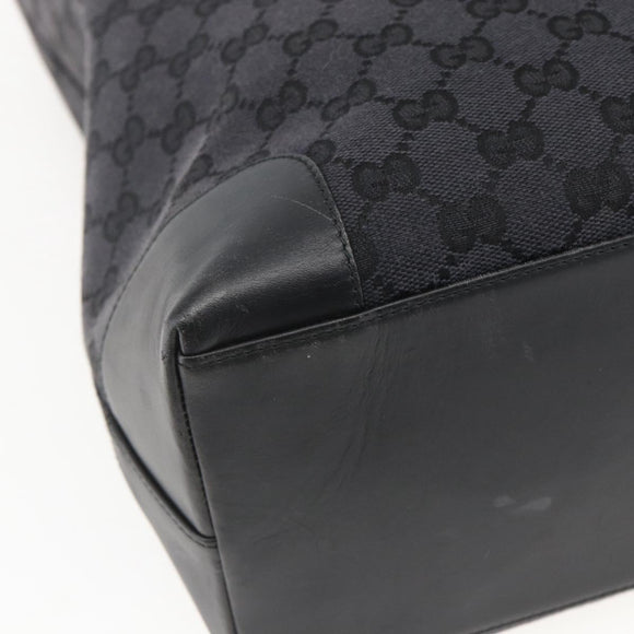 GUCCI GG Canvas Hand Bag Black 002 1121 Auth gh1379