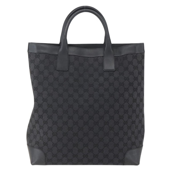 GUCCI GG Canvas Hand Bag Black 002 1121 Auth gh1379