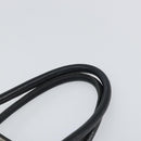 HERMES Garden party PM Bag Coated Canvas Leather White Navy Silver Auth gh1382-14