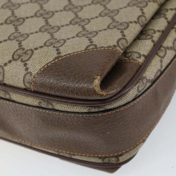 GUCCI GG Supreme Web Sherry Line Shoulder Bag PVC Beige 001 116 0844 Auth gh1384