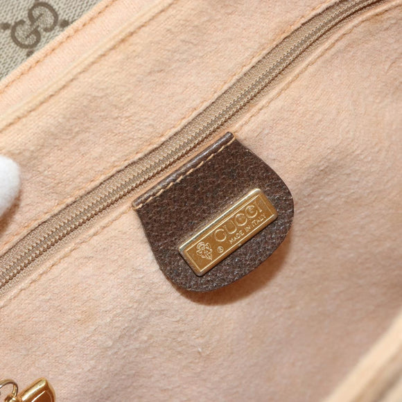 GUCCI GG Supreme Web Sherry Line Shoulder Bag PVC Beige 001 116 0844 Auth gh1384
