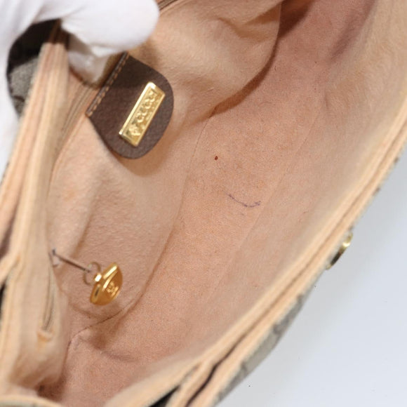 GUCCI GG Supreme Web Sherry Line Shoulder Bag PVC Beige 001 116 0844 Auth gh1384