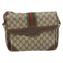 GUCCI GG Supreme Web Sherry Line Shoulder Bag PVC Beige 001 116 0844 Auth gh1384-13